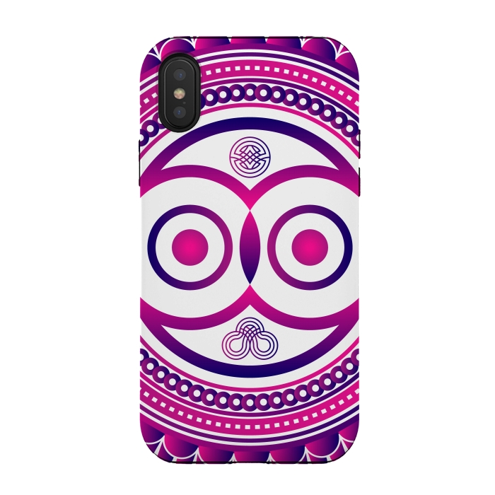 iPhone Xs / X StrongFit pink mandala owl by TMSarts