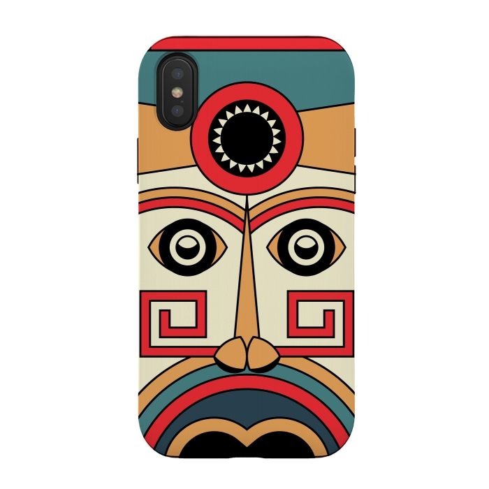 iPhone Xs / X StrongFit aztec mayan mask by TMSarts