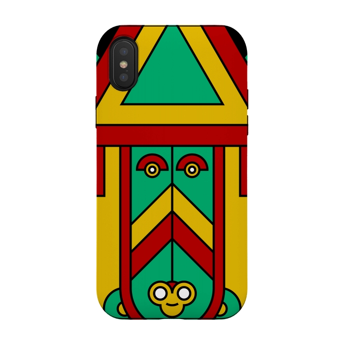 iPhone Xs / X StrongFit colorful aztec tribal by TMSarts