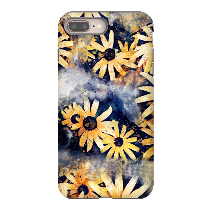 iPhone 7 plus StrongFit Yellow Floral by Creativeaxle
