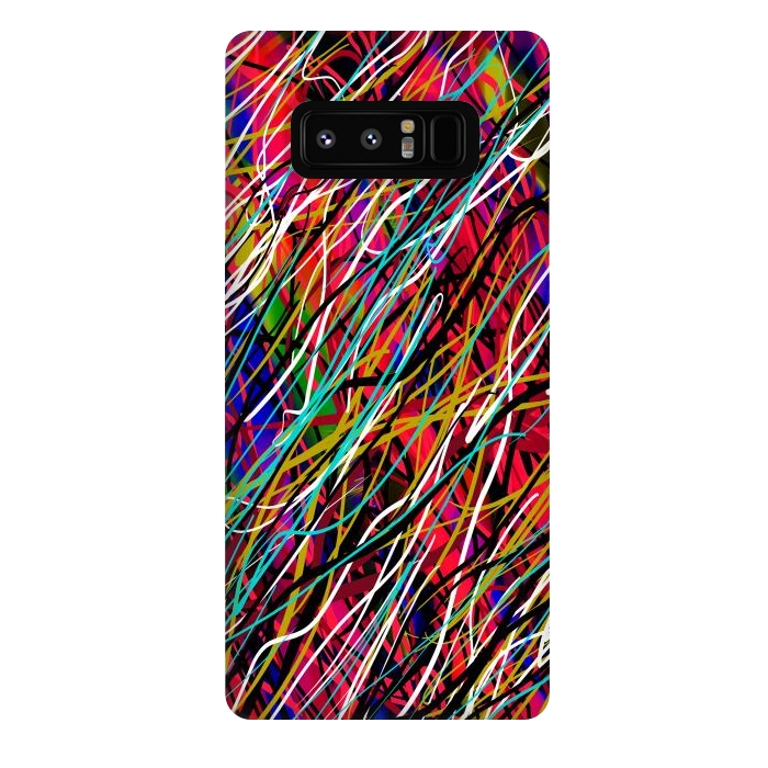 Galaxy Note 8 StrongFit abstract lines art multicolour pop art  by Josie