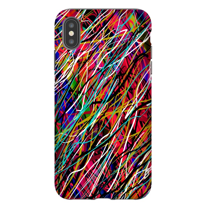 iPhone Xs Max StrongFit abstract lines art multicolour pop art  by Josie