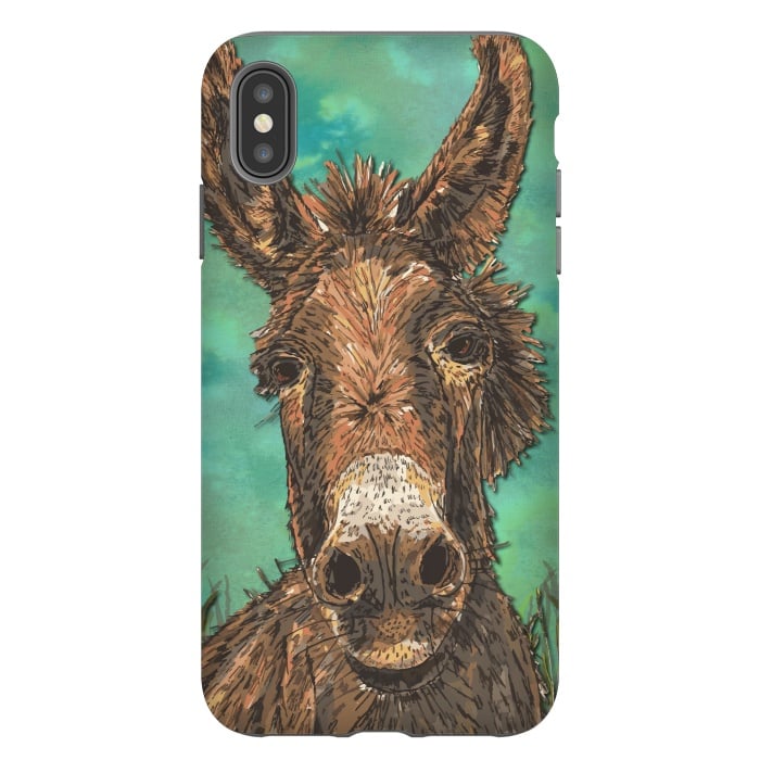 iPhone Xs Max StrongFit Little Brown Donkey by Lotti Brown