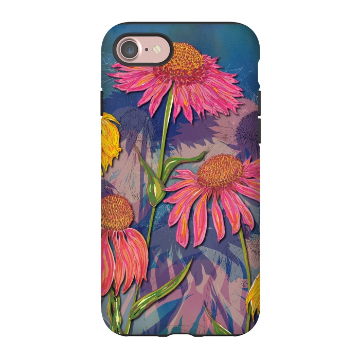 iPhone 7 StrongFit Pink Coneflowers by Lotti Brown