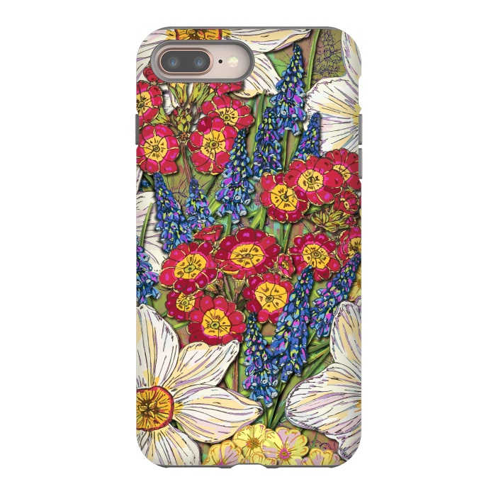 iPhone 7 plus StrongFit Spring Flowers by Lotti Brown