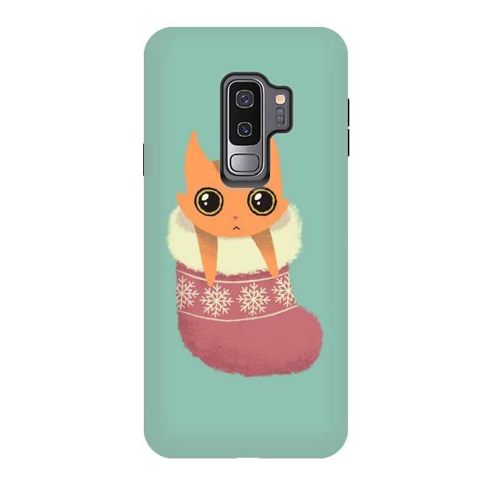 Galaxy S9 plus StrongFit Kitty xmas stocking by Laura Nagel