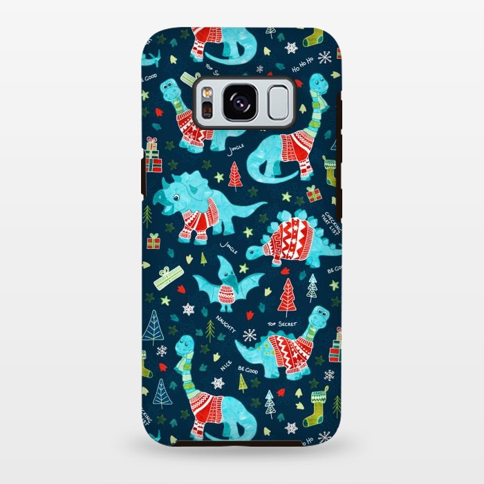 Galaxy S8 plus StrongFit Dinosaurs in Sweaters by gingerlique