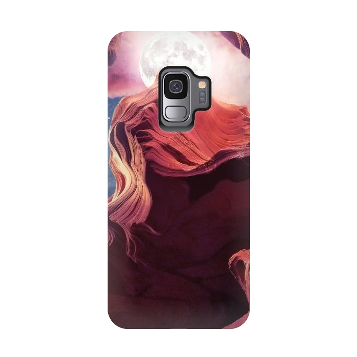 Galaxy S9 StrongFit Grand Canyon with Space & Full Moon Collage II by Art Design Works