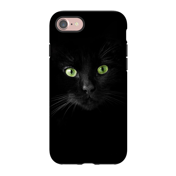 iPhone 7 StrongFit Cat, green eyes by Bledi