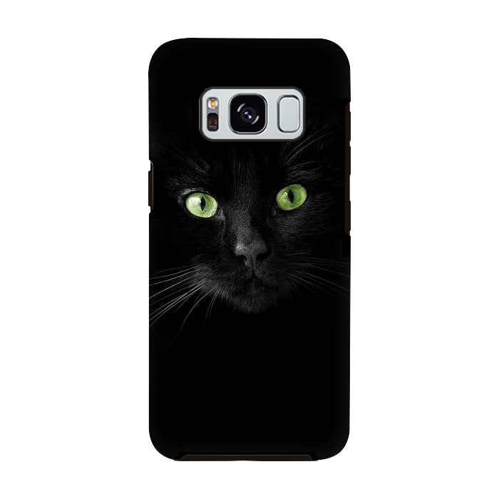 Galaxy S8 StrongFit Cat, green eyes by Bledi