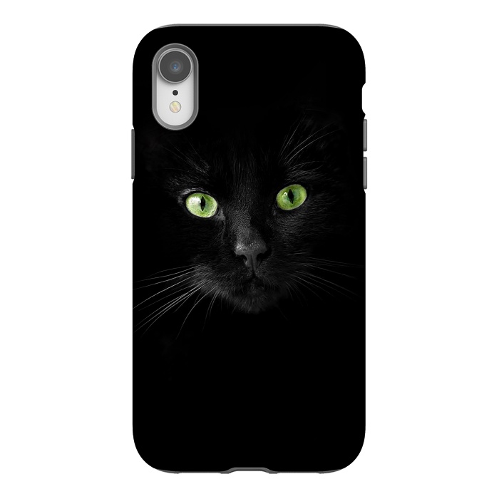 iPhone Xr StrongFit Cat, green eyes by Bledi