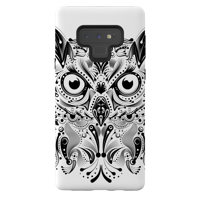 Galaxy Note 9 StrongFit tribal owl by Ancello