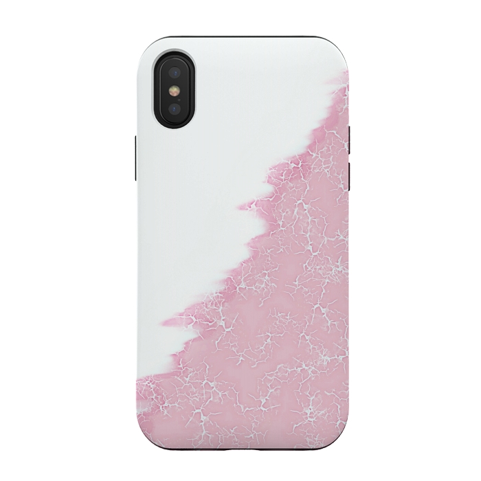 iPhone Xs / X StrongFit Light pink crack by Jms
