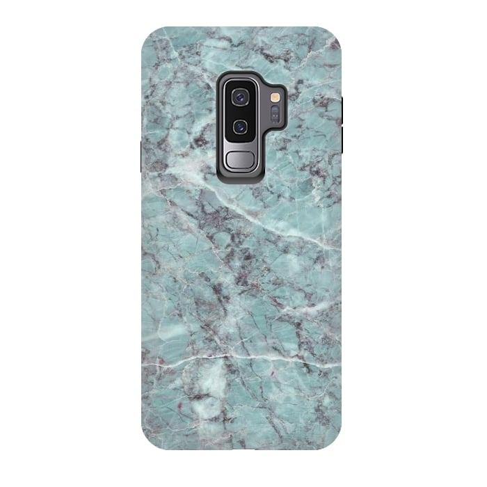 Galaxy S9 plus StrongFit Teal Marble by amini54