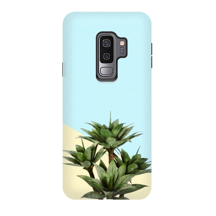 Galaxy S9 plus StrongFit  Agave Plant on Lemon and Teal Wall by amini54