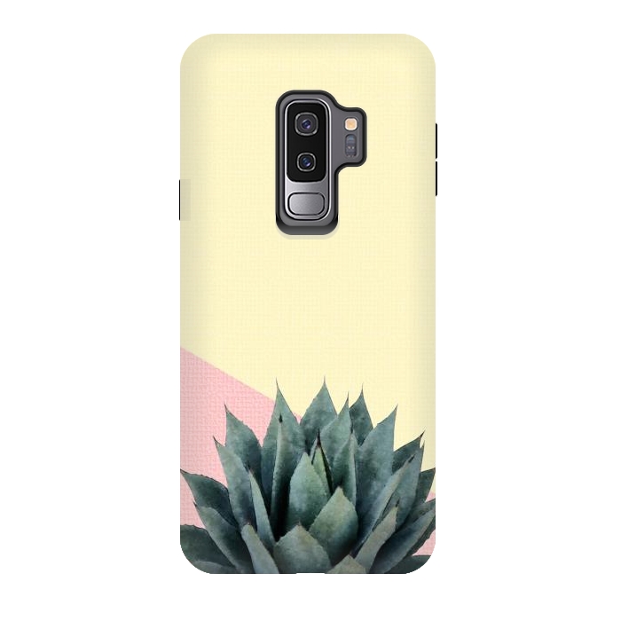 Galaxy S9 plus StrongFit  Agave Plant on Lemon and Pink Wall by amini54