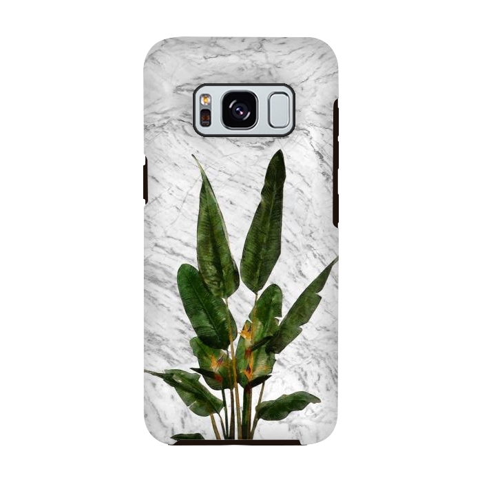 Galaxy S8 StrongFit Bird of Paradise Plant on White by amini54