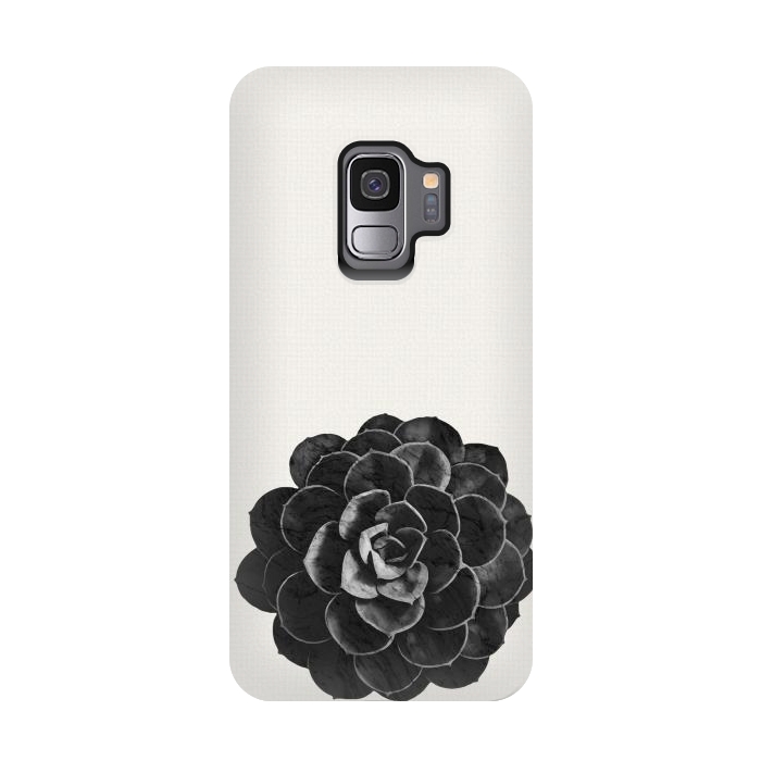 Galaxy S9 StrongFit Succulent Black Marble by amini54