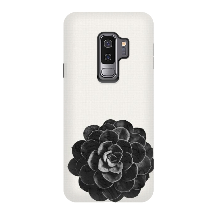 Galaxy S9 plus StrongFit Succulent Black Marble by amini54
