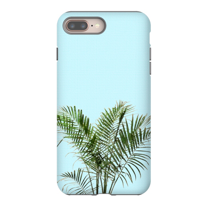 iPhone 7 plus StrongFit  Palm Plant on Pastel Blue Wall by amini54