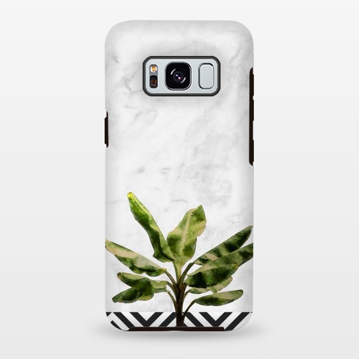Galaxy S8 plus StrongFit Banana Plant on White Marble and Checker Wall by amini54