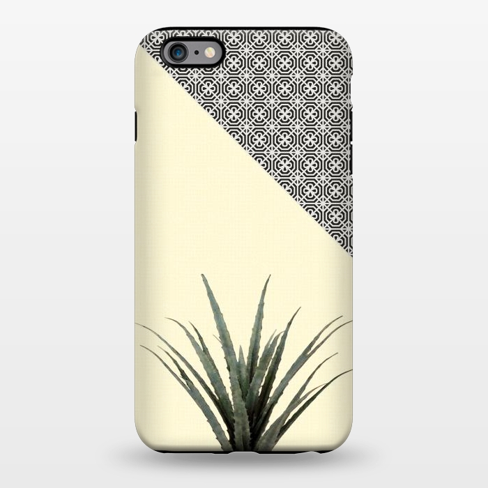 iPhone 6/6s plus StrongFit Dracaena Plant on Lemon and Lattice Pattern Wall by amini54