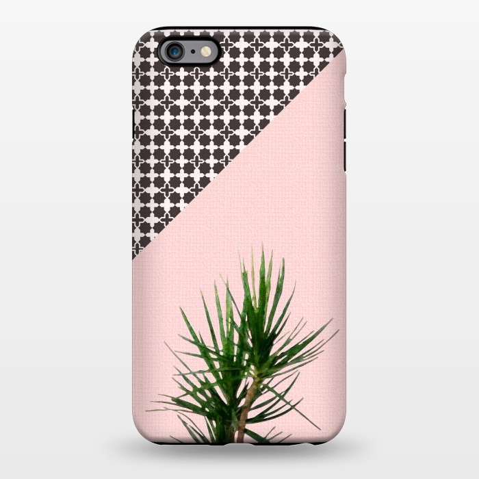 iPhone 6/6s plus StrongFit Dracaena Plant on Pink and Lattice Pattern Wall by amini54