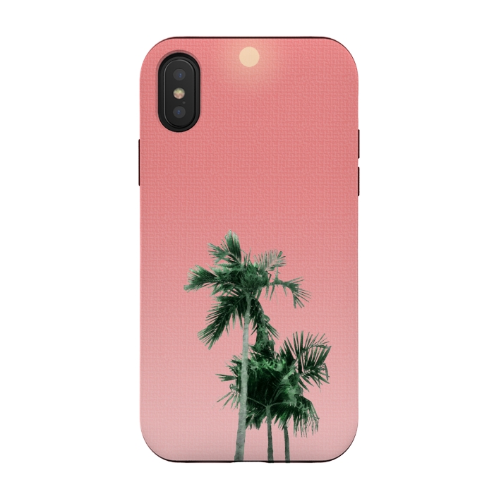 iPhone Xs / X StrongFit  Palm Trees, Sun and Sky by amini54