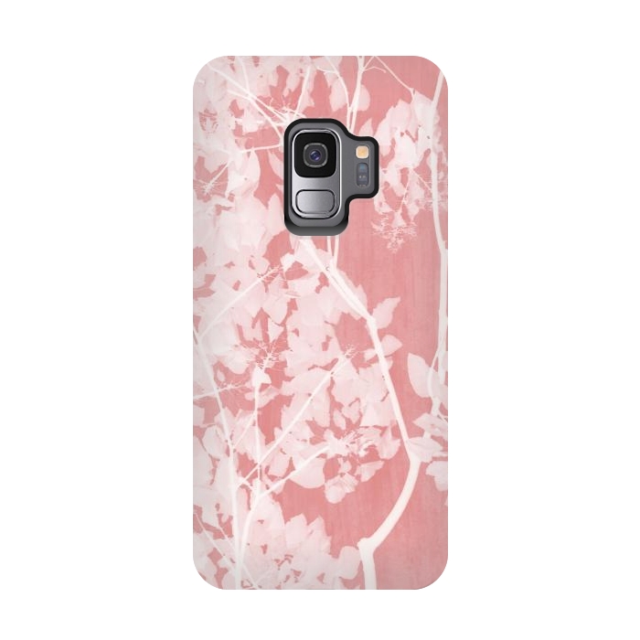 Galaxy S9 StrongFit  Tree Foliage on Pink II by amini54