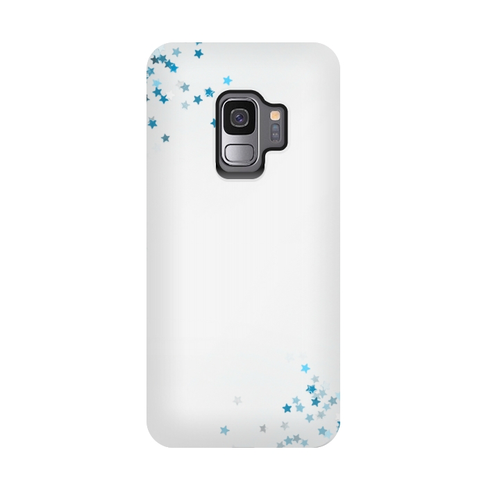 Galaxy S9 StrongFit blue glitter star by MALLIKA