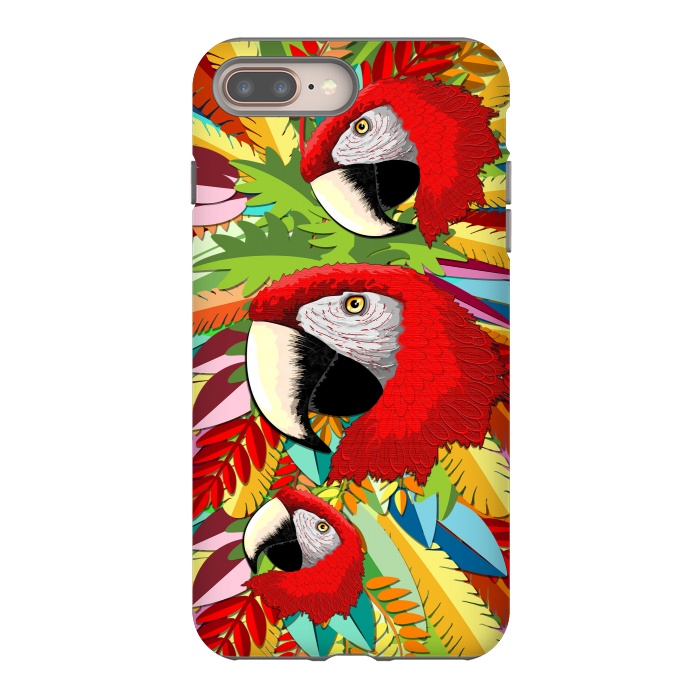 iPhone 7 plus StrongFit Macaw Parrot Paper Craft Digital Art by BluedarkArt