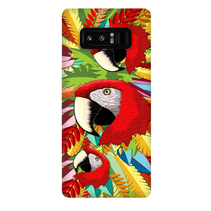 Galaxy Note 8 StrongFit Macaw Parrot Paper Craft Digital Art by BluedarkArt