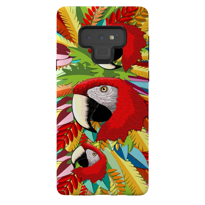 Galaxy Note 9 StrongFit Macaw Parrot Paper Craft Digital Art by BluedarkArt