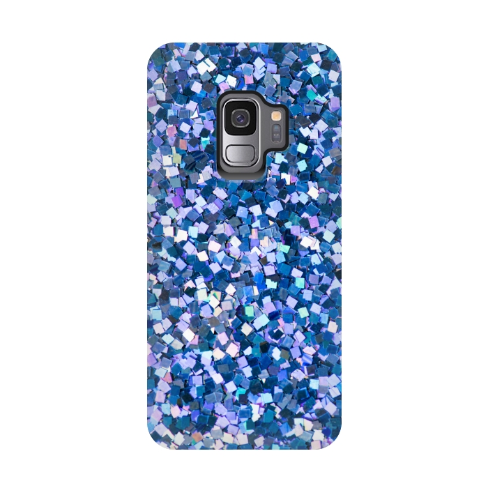 Galaxy S9 StrongFit BLUE GLITTER 2  by MALLIKA