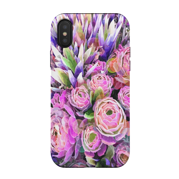iPhone Xs / X StrongFit Colorful Cactus by Alemi