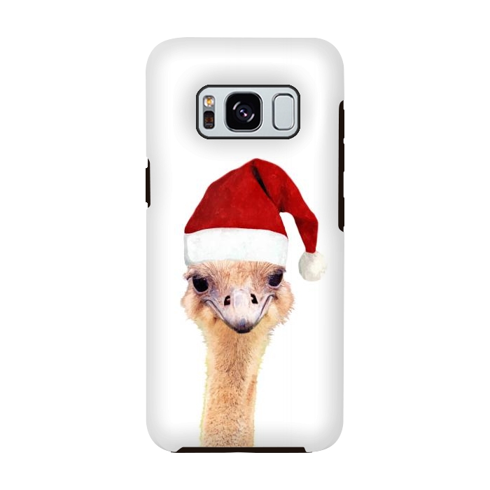 Galaxy S8 StrongFit Ostrich Christmas by Alemi