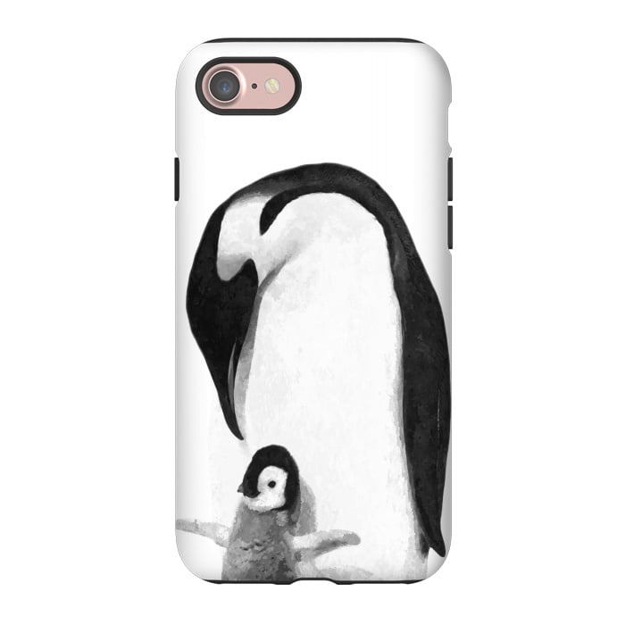 iPhone 7 StrongFit Black and White Penguins by Alemi