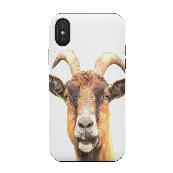 iPhone Xs / X StrongFit Goat Portrait by Alemi