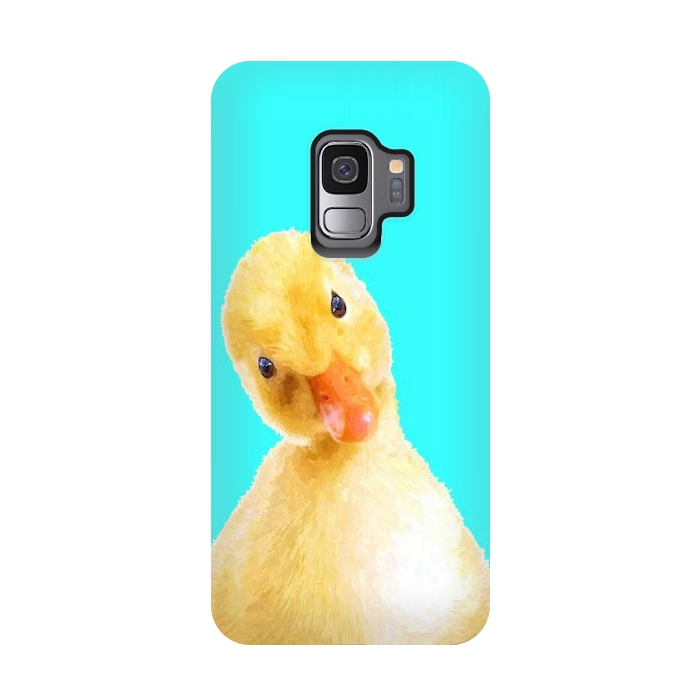 Galaxy S9 StrongFit Duckling Turquoise Background by Alemi