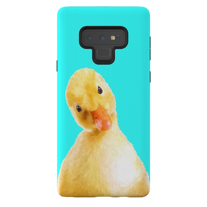 Galaxy Note 9 StrongFit Duckling Turquoise Background by Alemi