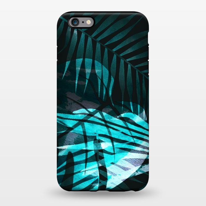 iPhone 6/6s plus StrongFit metallic palm tropical leaves by Oana 