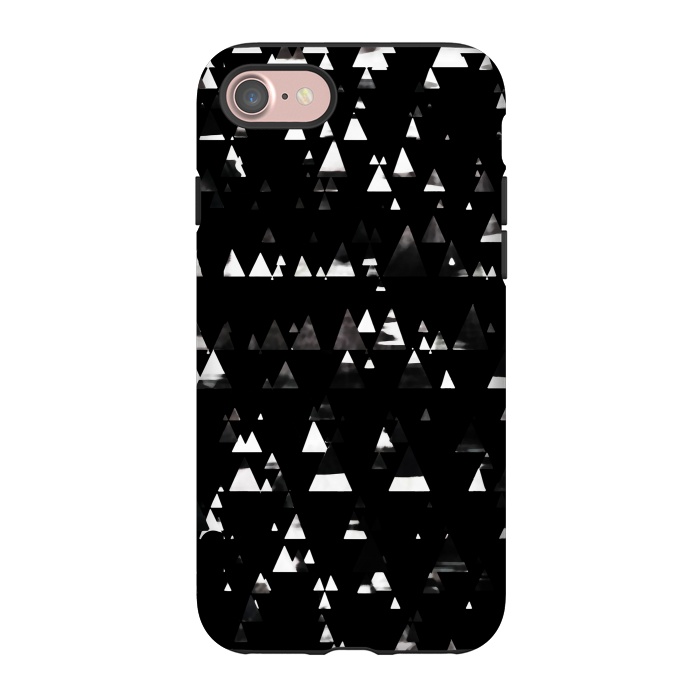 iPhone 7 StrongFit Black and white triangles pine forest by Oana 