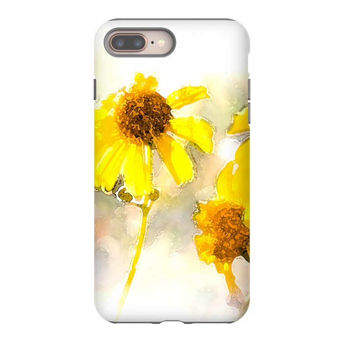 iPhone 7 plus StrongFit #freshness #watercolors #sunflower #sun #light by Bledi