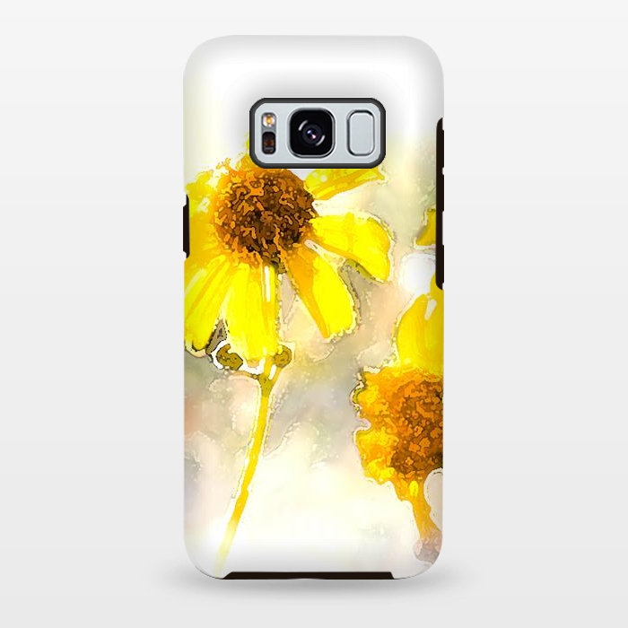 Galaxy S8 plus StrongFit #freshness #watercolors #sunflower #sun #light by Bledi