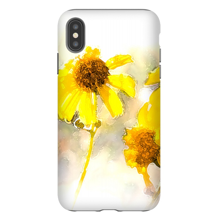 iPhone Xs Max StrongFit #freshness #watercolors #sunflower #sun #light by Bledi