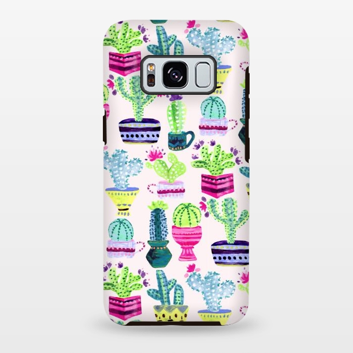 Galaxy S8 plus StrongFit Millennial Pink Cacti  by Tigatiga
