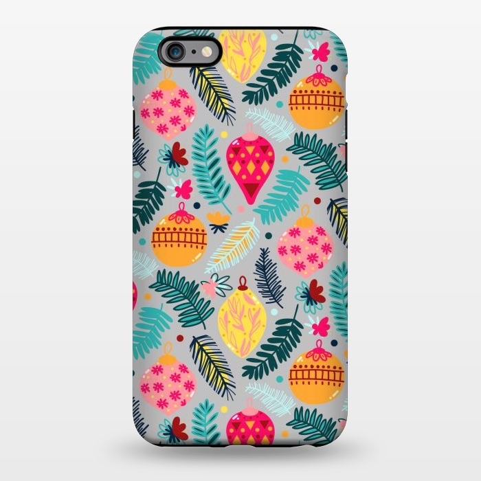 iPhone 6/6s plus StrongFit Colorful Christmas - Grey  by Tigatiga