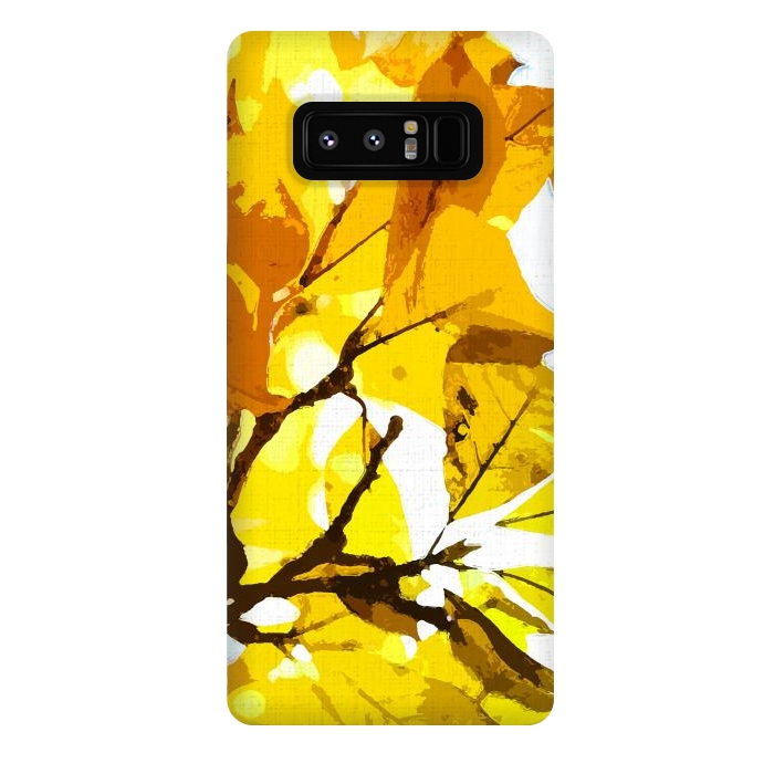 Galaxy Note 8 StrongFit Autumn colors, leaves #oil #on #canvas by Bledi