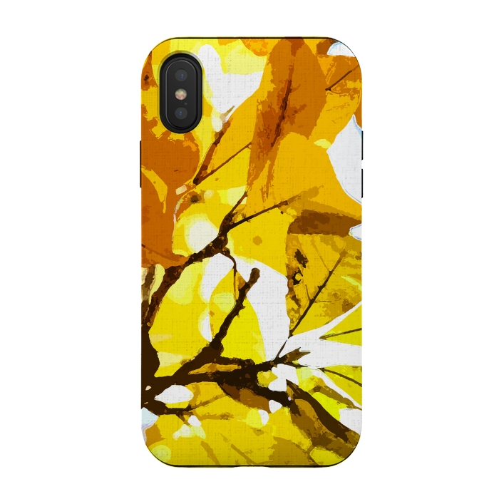 iPhone Xs / X StrongFit Autumn colors, leaves #oil #on #canvas by Bledi