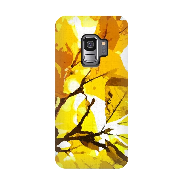 Galaxy S9 StrongFit Autumn colors, leaves #oil #on #canvas by Bledi